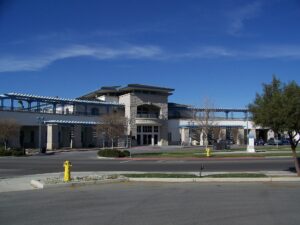 Exterior of Hemet Public Library in Hemet California