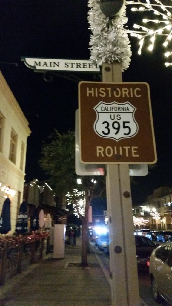 Historic Route 395 sign in Old Town Temecula used as a local context image for The Gambling Cowboy