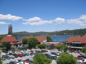 Lake Arrowhead Village by the water in Lake Arrowhead California