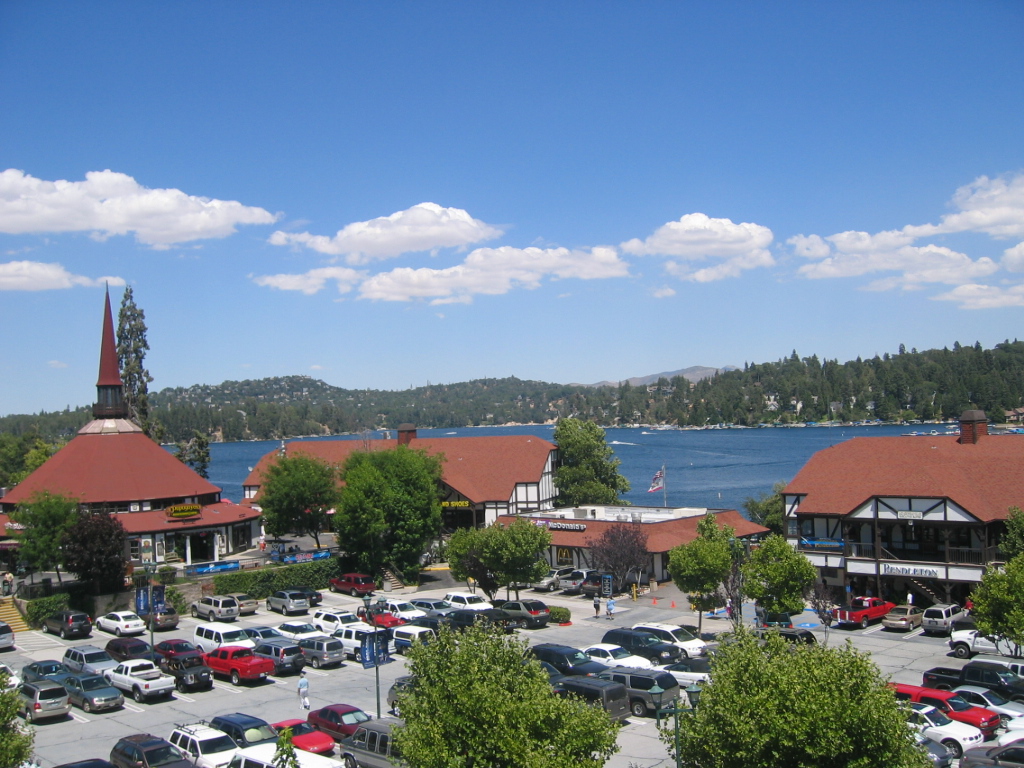 Lake Arrowhead Village by the water in Lake Arrowhead California