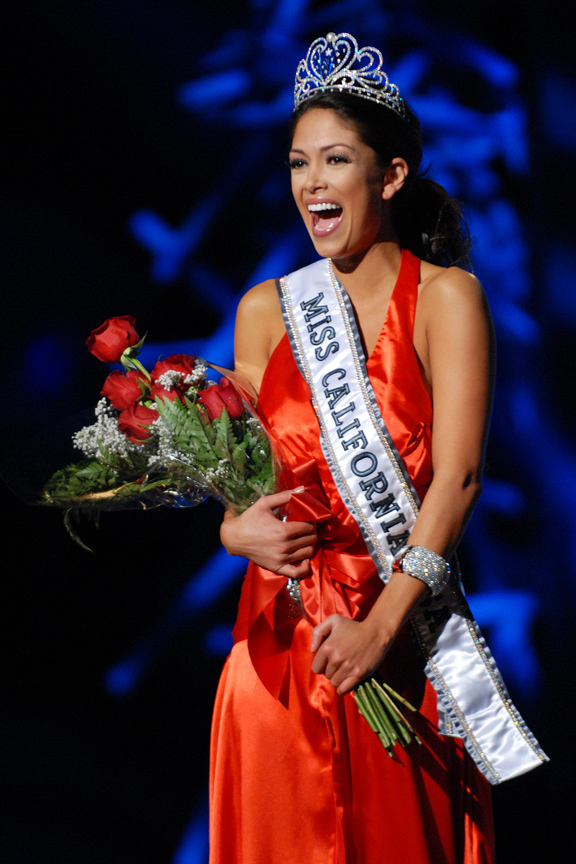 On-stage pageant moment at Agua Caliente Casino in Rancho Mirage