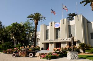 Exterior of Wally Parks NHRA Motorsports Museum in Pomona