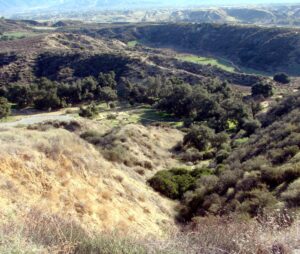 Trail and natural open space at Oakmont Park in Redlands