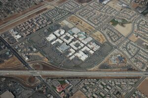 Aerial view of Victoria Gardens in Rancho Cucamonga