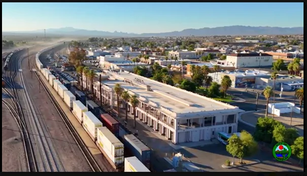 El Garces depot and railroad setting in Needles