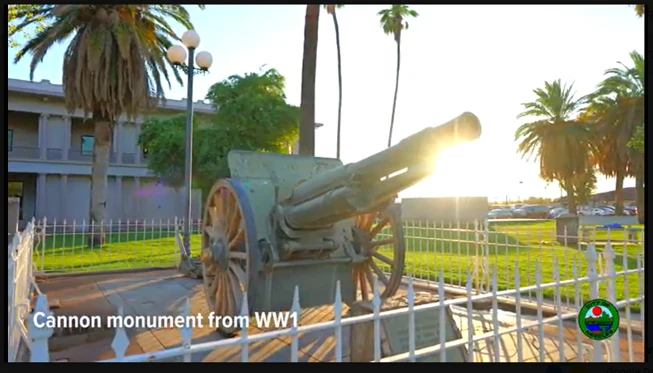 Cannon monument at Santa Fe Park