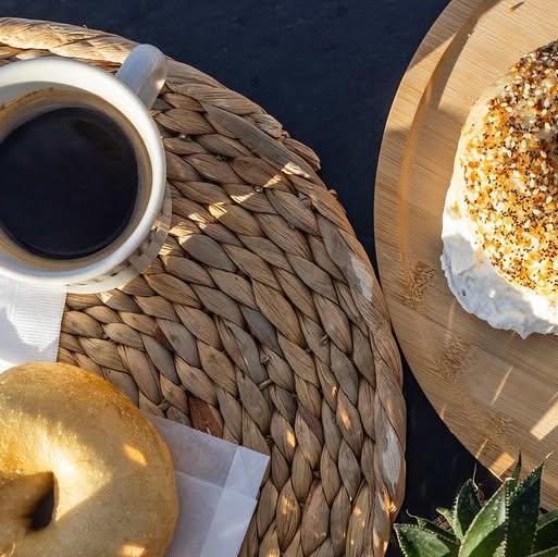 Coffee and fresh bagels served at The Dune Room in Indio