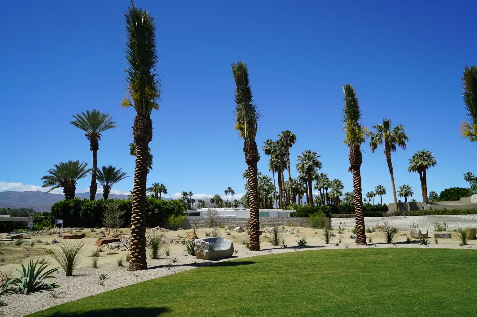 Open lawn and mountain backdrop at Fairway Park