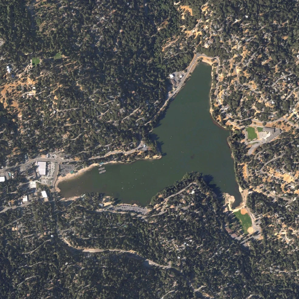 Aerial view of Lake Gregory