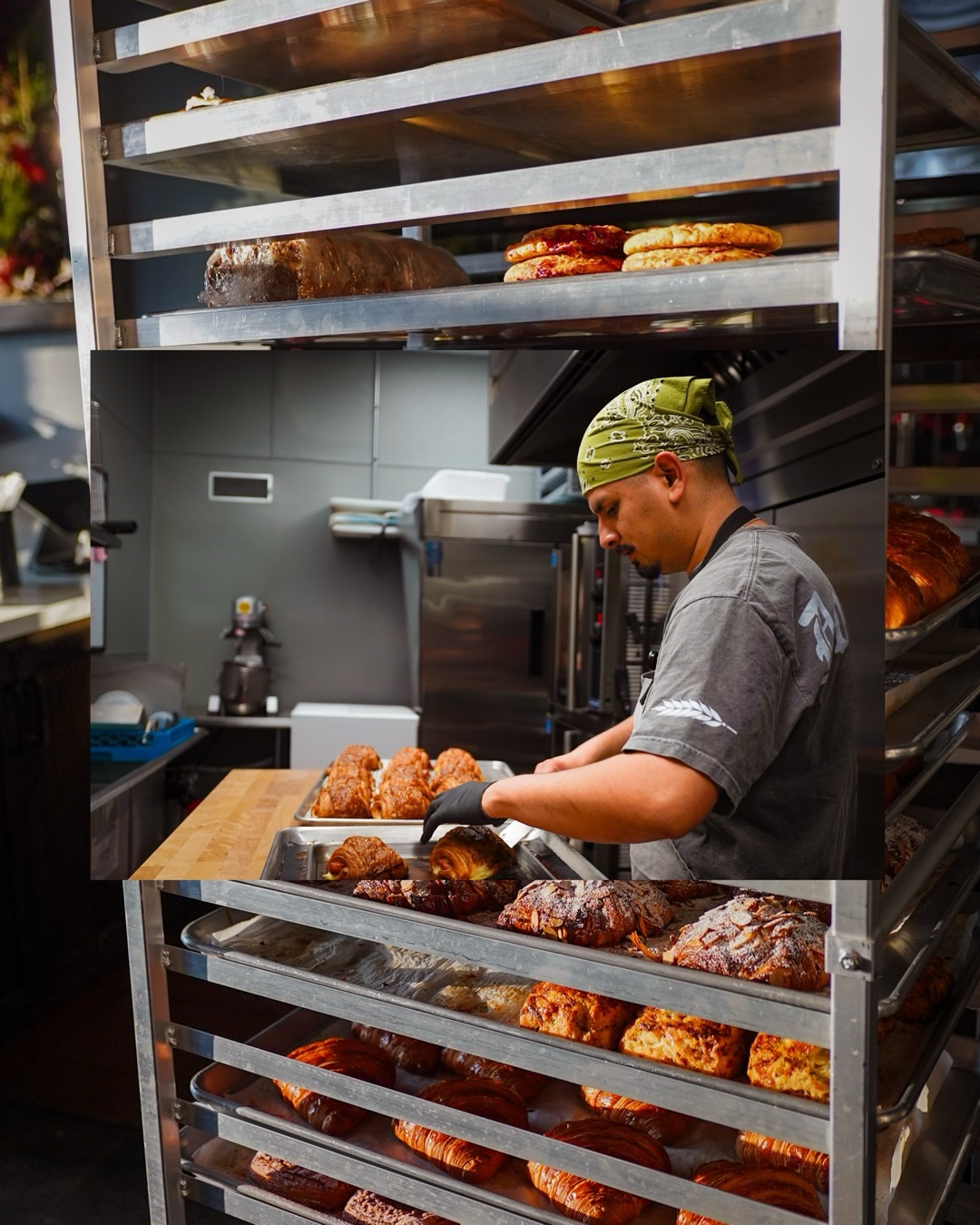 Fresh pastries being prepared at Mi Flor Mayor Coffee & Co. in Fontana