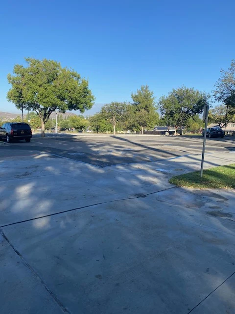 Walking path and park grounds