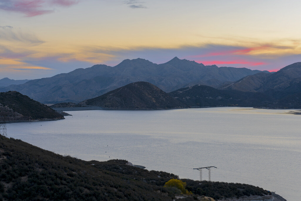 Sunset over Silverwood Lake